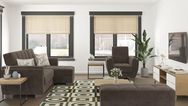 English Elm Primenest Versatile Upholstered Chaise Lounge - Convertible Sleeper With Storage & Pillows Included B030P303518-GIGA