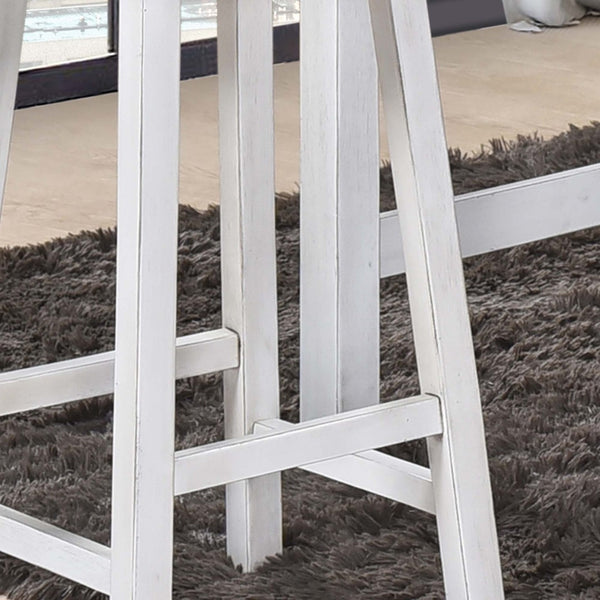 English Elm [3-Piece] Rustic Dark Oak Counter Height Dining Set With 2 Space-Saving Stools – Easy Assembly & Clean W2537P211106-GIGA