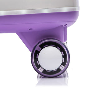English Elm 12v Kids Ride on Wiggle Car with Dual Motors Led Wheels Bluetooth and Triangular Frame Purple W1578P390193