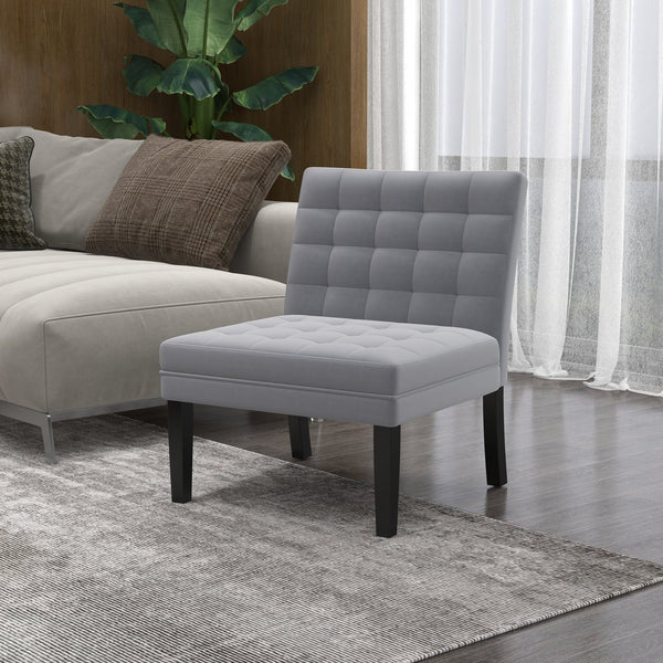 English Elm Heng velvet casual sofa with chic pull-point design, solid wood legs, roomy seating for comfort and style Grey W212P224956