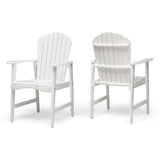 Christopher Knight Home® - Noble House - Malibu Outdoor Weather Resistant Acacia Wood Adirondack Dining Chairs (Set Of 2)