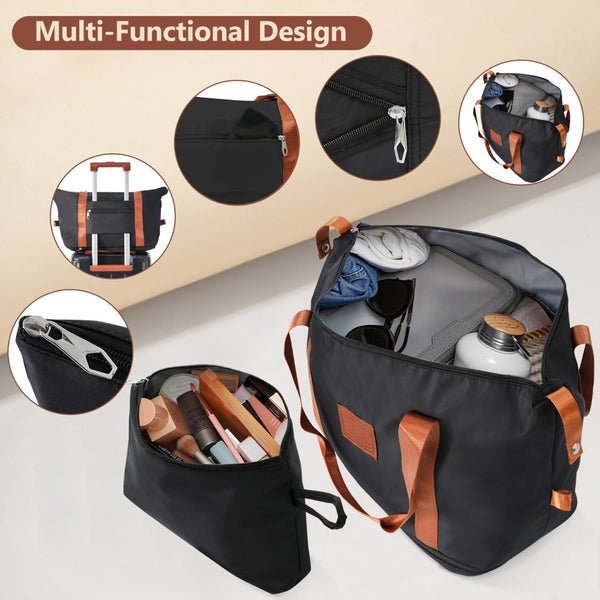 English Elm Hardshell Six Piece Luggage Set Expandable Abs Suitcases with Spinner Wheels Tsa Lock Black Brown N730P296628A