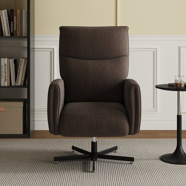 English Elm Power Swivel Velvet Recliner with Usb Charging for Living Room or Home Office Brown W3568P431989