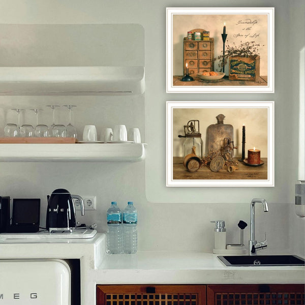 English Elm Trendy Decor 4u Billy Jacobs Two Piece Framed Farmhouse Sentiment Wall Art Set B067P254105
