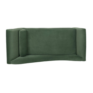 English Elm Chaise Lounge Upholstered Accent Piece Tailored Silhouette for Living Room or Bedroom Sage N776P396744S
