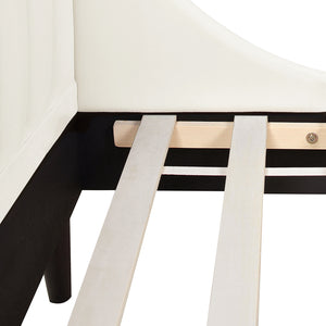 English Elm Jennifer Taylor Home - Aspen King Platform Bed Set – Cloud White Velvet Tufted Headboard For Stylish Bedroom Comfort B2719P238523