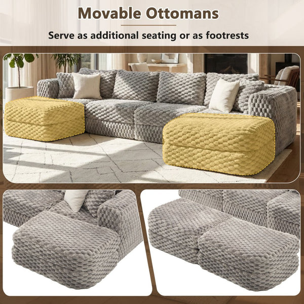 English Elm Swivel Barrel Accent Chair Chenille Tufted Round Club Seat for Living Room Lounge Grey N719S002360E