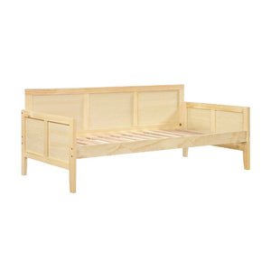 English Elm Daybed Solid Pine Wood Frame Transitional Sofa Sleeper for Studios and Guest Rooms B011S02450