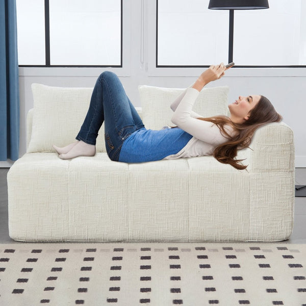 English Elm United Chenille Loveseat Sofa - Versatile Minimalist Sleeper For Cozy Living Room & Small Spaces W1568P255133-GIGA