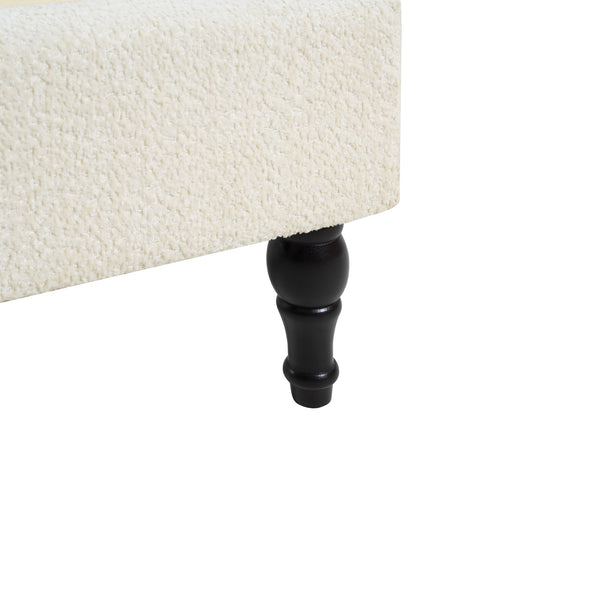 English Elm Queen Plush Upholstered Bed Frame with 55.5" High Headboard, Bouclé Style, 12-Slat Support, 1000lb Capacity Beige 64.96 L x 31.5 W x 8.07 H W1716P335674
