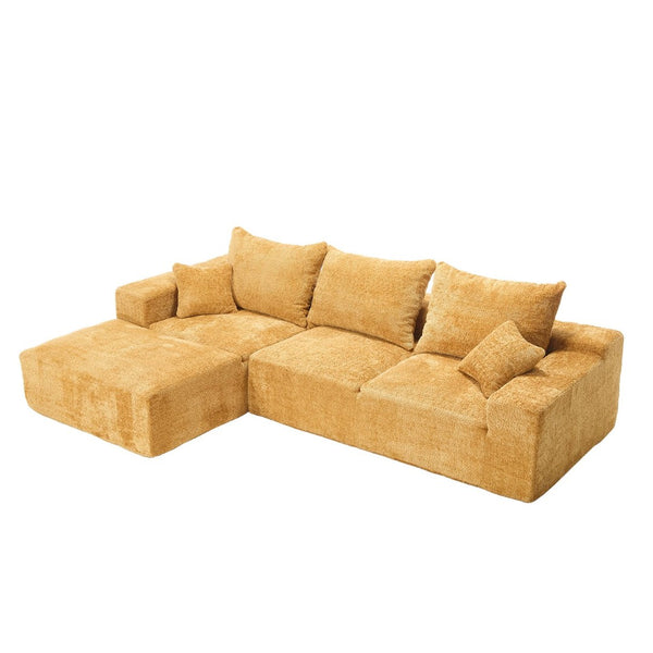 English Elm United L-Shaped Chenille Sofa - Plush Comfort, Spacious Seating, And No Assembly Required For Your Home W1568S00121-GIGA