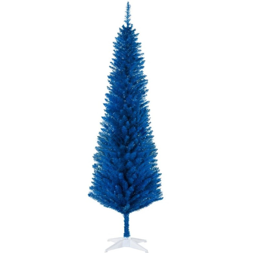 English Elm Snow Flocked Pink Pencil Artificial Christmas Tree for Entryway or Bedroom Corner T3971P415266