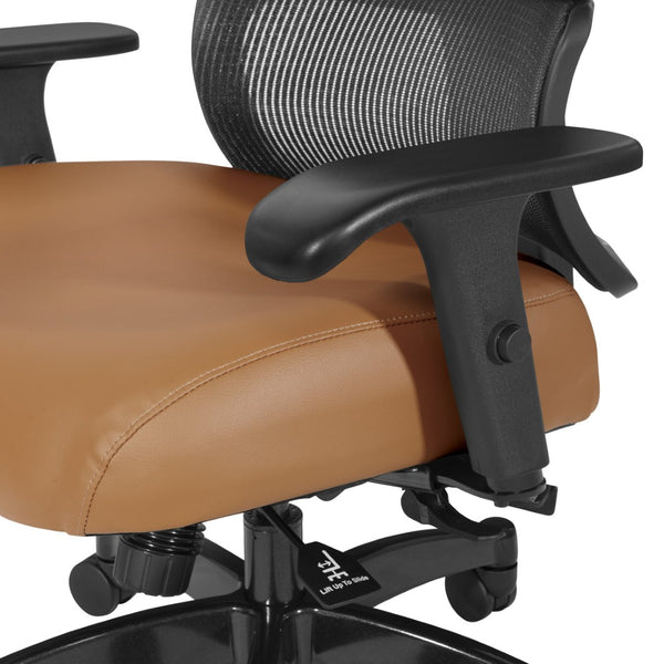 OSP Home Furnishings Big and Tall Ergonomic Office Chair with Breathable Matrix Back and Lumbar Support 639-3T1763-R113