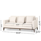 Christopher Knight Home® - Noble House - - Mirod Comfy 3-Seat Sofa With Wooden Legs, Modern For Living Room And Study