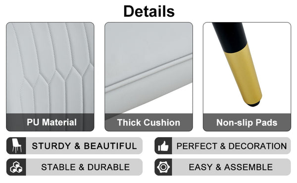 English Elm Table Set With Glass Top & Imitation Marble, 8 Light Gray Chairs - Elegant Dining Ensemble For All W1151S04335-GIGA