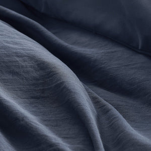 English Elm 3-piece Cal King Pintuck Pleated Microfiber Comforter Set Soft Washed Tailored Bedding Navy B035P463227