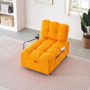 English Elm 40.20 Inch Convertible Teddy Fabric Sofa Bed Compact Sleeper for Apartment Living Room W1658P216827