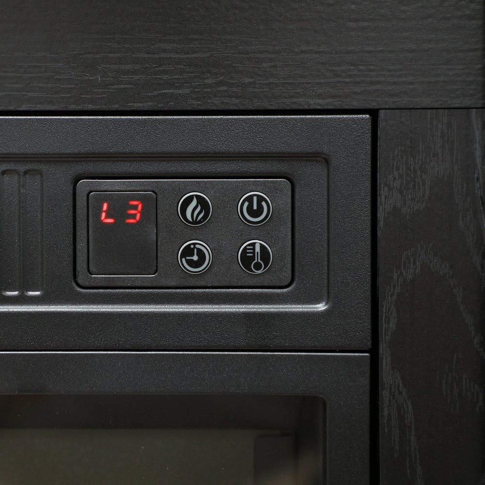 English Elm Homcom 27" Electric Fireplace With Realistic 3D Flame, Remote Control & Stylish Mantel For Cozy Ambiance W2225P249854