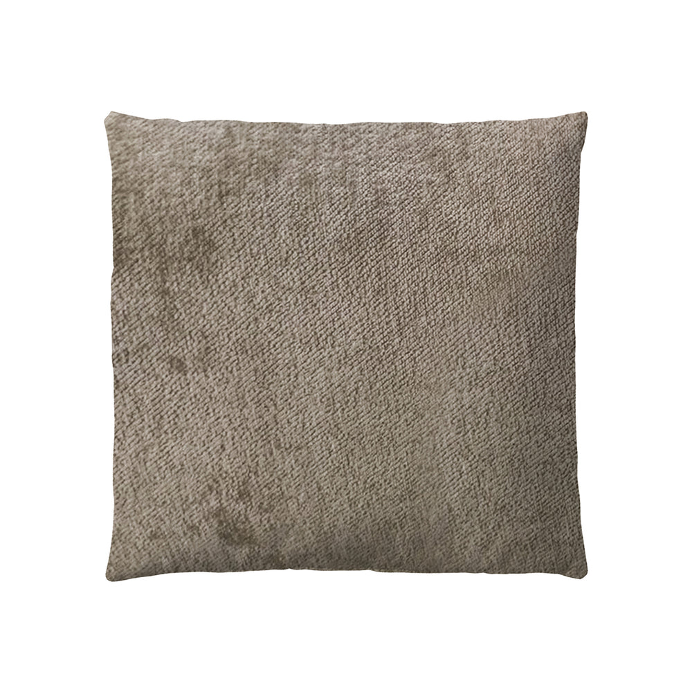 JLA Home Chapel Hill - Solid Square Plush Accent Pillow 20x20 for Sofas & Beds — Hypoallergenic, Feather-Blend Loft, Easy-Care Closure Dark Taupe CH30-0027