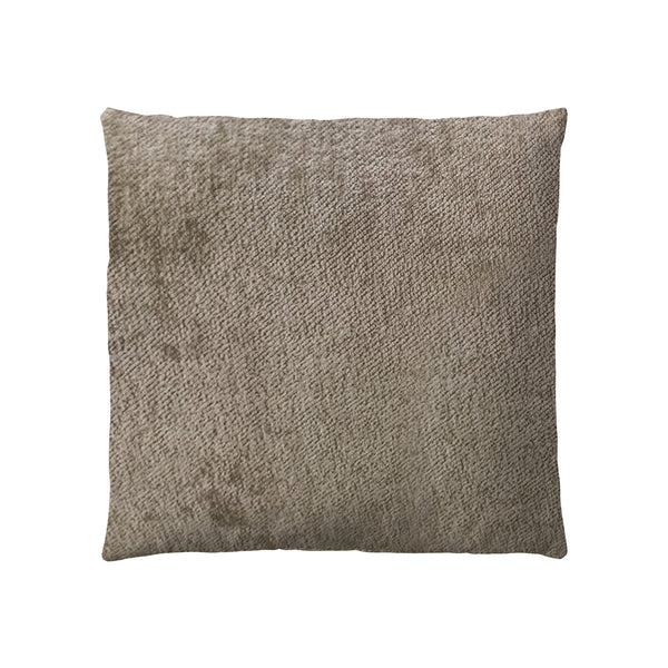 JLA Home Chapel Hill - Solid Square Plush Accent Pillow 20x20 for Sofas & Beds — Hypoallergenic, Feather-Blend Loft, Easy-Care Closure Dark Taupe CH30-0027