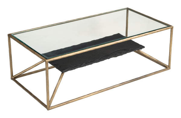 Zuo Modern Ranol Coffee Table In Elegant Brass With Glass & Marble Top - Perfect For Modern Living Spaces! Brass Glass,Natural Marble,Iron 110599-zuo-modern