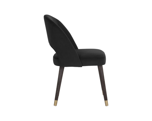 Sunpan MONAE Barrel-Back Dining Chair in Abbington Black - Vintage Charm Meets Modern Comfort & Style 107439