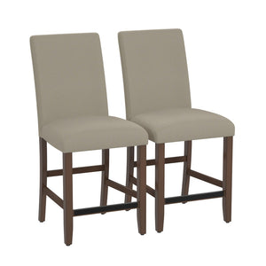 English Elm Wallace & Bay - Brown Upholstered Barstools Set Of 2 – Stylish Comfort With Durable Walnut Finish For Modern Homes B2709P212267-GIGA