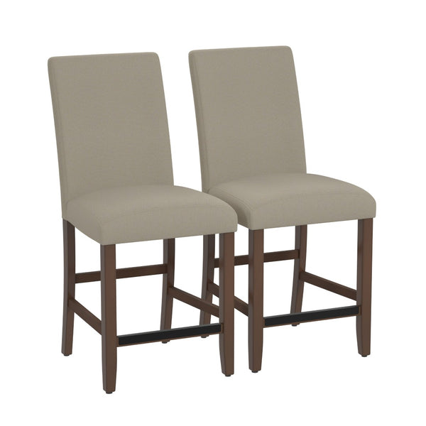 English Elm Wallace & Bay - Brown Upholstered Barstools Set Of 2 – Stylish Comfort With Durable Walnut Finish For Modern Homes B2709P212267-GIGA