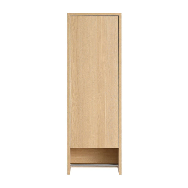 English Elm 12 Inch Wall Mounted Oak Storage Cabinet Soft Close Door for Bathroom or Study W1972P457945