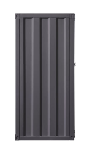 English Elm Gunmetal Industrial 1-Door Chest with Container-Lock Style Panels, 5 Compartments & 4 Shelves for Rugged Secure Storage (48" H x 28" W x 22" D) B062P209021