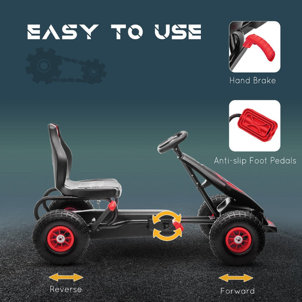 English Elm Aosom 24v Electric Go Kart Ride on Toy with Drifting Dual Motor and Adjustable Seat W2225P229174