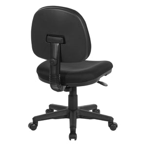 OSP Home Furnishings Sculptured Armless Task Chair Ergonomic Lumbar Support for Home or Office Workstation 8120-231
