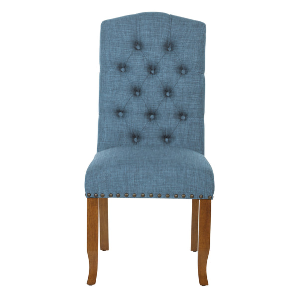 OSP Home Furnishings Jessica Tufted Dining Chair Navy