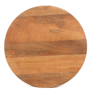English Elm Christopher Knight Home® - Round End Table with Sleek Metal Pedestal and Durable MDF Resin Top — Compact 17" Round Surface, 50 lb Capacity Gold,Natural N768P202494H