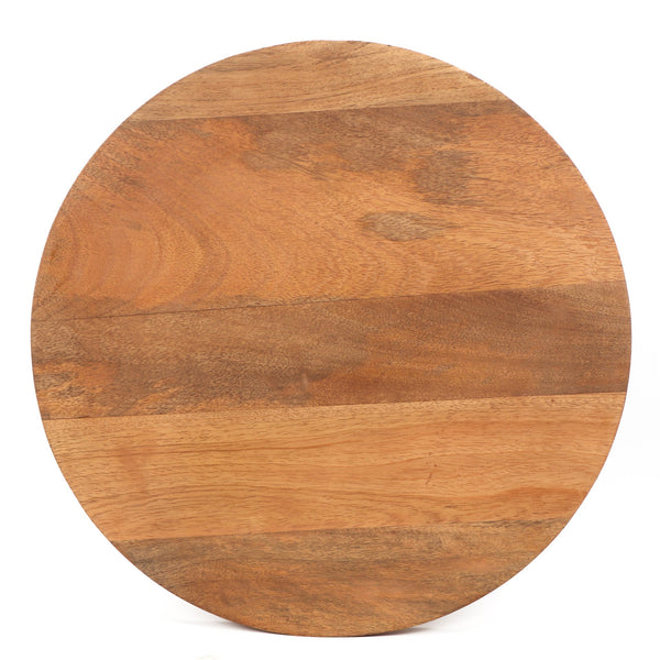 English Elm Christopher Knight Home® - Round End Table with Sleek Metal Pedestal and Durable MDF Resin Top — Compact 17" Round Surface, 50 lb Capacity Gold,Natural N768P202494H