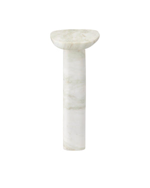 Currey & Company Bilbao Onyx Accent Table - Dramatic Design With Asymmetrical Top And Unique Veining For Stylish Décor White Aravali Onyx 3000-0327-currey-company