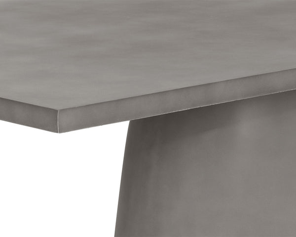 Sunpan Cavallini 79" Contemporary Dining Table - Sleek Light Grey Concrete Design for Indoor & Outdoor Spaces