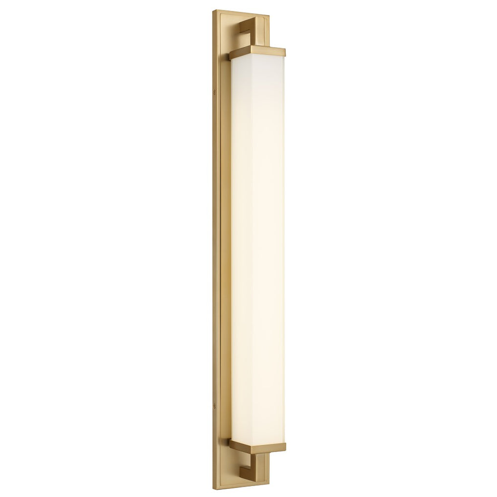 English Elm 34-inches Warm Metallic Led Vanity Light Bar Dimmable with Selectable Color Temperature Antique Brass B370P394096