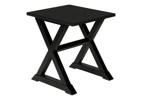 English Elm Accent 2-Tier Narrow End Table with Drawer and Shelf, Transitional Veneer Top, Solid Wood Legs for Compact Spaces Black 27 L x 25 W x 9 H B2710P219490