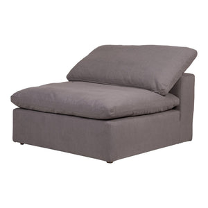 English Elm Clay Slipper Chair Modular Living Room Accent with Feather Blend Cushion Fabric B2769P504415