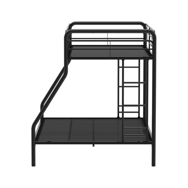English Elm Metal Twin Over Full Bunk Bed Steel Frame with Guardrails for Kids or Guest Rooms Black B016P469262
