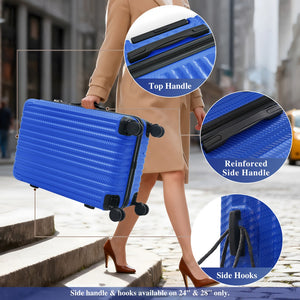 English Elm 6-piece Hardshell Abs Luggage Set with Spinner Wheels Tsa Lock Scratch Resistant Shell N730P354689D