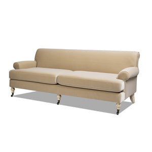 English Elm Alana 88" Lawson Two-Cushion Tightback Sofa, Fawn Brown Performance Velvet