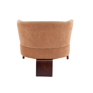 English Elm Christopher Knight Home® - Modern Accent Chair with Curved Round Back and Wooden Legs — Mid-Century Comfort, Compact & Durable Pumpkin Orange N767P266888P