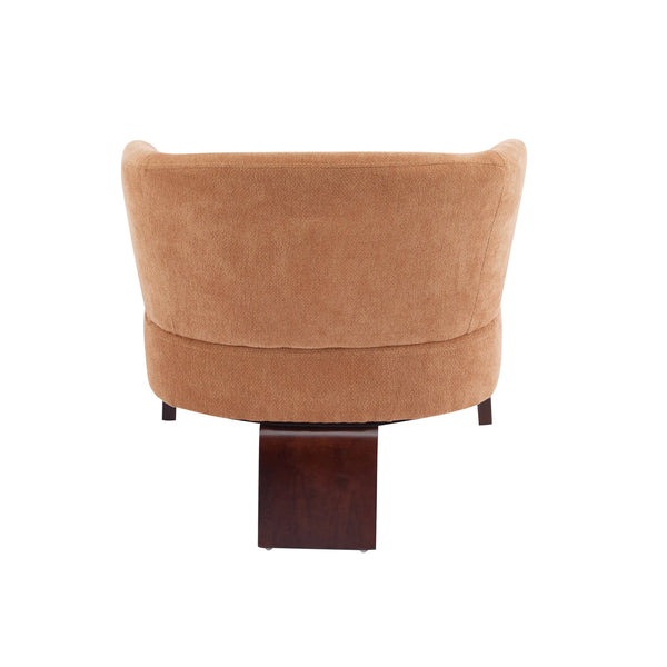 English Elm Christopher Knight Home® - Modern Accent Chair with Curved Round Back and Wooden Legs — Mid-Century Comfort, Compact & Durable Pumpkin Orange N767P266888P