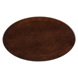 English Elm Vintage Oval Coffee Table With Drawer And Open Shelves, French Country Style Accent Table In Walnut N735P277388D-GIGA