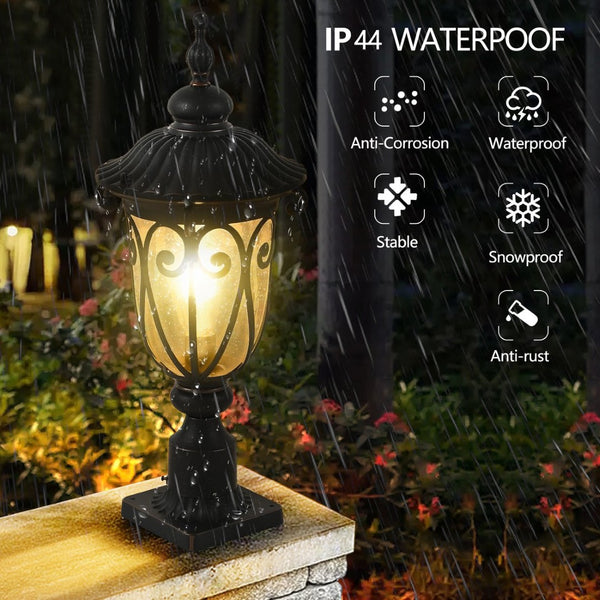 English Elm 23"(h) Vintage Outdoor Wall Sconce Black Iron Bubble Glass Porch Patio Lantern Light W2312P478263