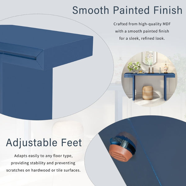 English Elm U-style 60 Inch Geometric Console Table Painted Mdf Foyer Entryway Living Room N711P303209V