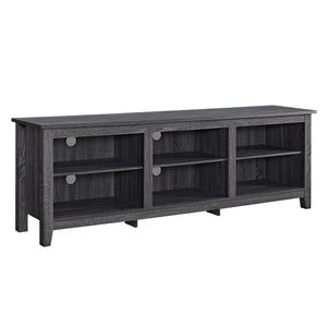 English Elm Walker Edison - Modern 3-Shelf Transitional TV Stand 70" for 80" TVs—Warp-Resistant MDF, 250lb Support, Cord Management Charcoal grey 76 L x 22 W x 6 H B185P169322