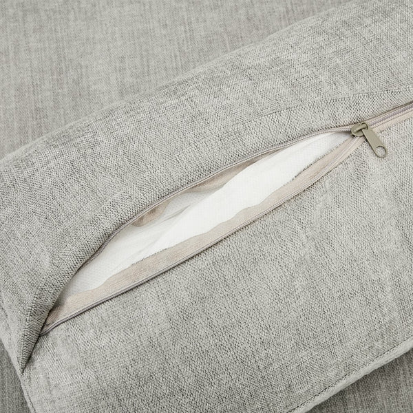 English Elm 31.9" Cozy Upholstered Armchair with Chenille Fabric, Double-Layer Cushions & Lumbar Support LIGHT GREY N719P251495R